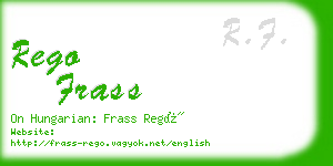 rego frass business card